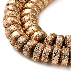 Electroplated Natural Lava Rock Beads Strands&nbsp;G-I360-A04-02