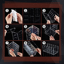 5 Grids Acrylic Belt Storage Rack&nbsp;CON-WH0086-071