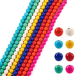 8 Strands 8 Colors Synthetic Turquoise Beads Strands&nbsp;TURQ-KS0001-02