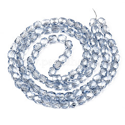 Electroplate Transparent Glass Beads Strands&nbsp;EGLA-N002-13-B02