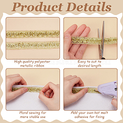 Polyester Metallic Ribbons&nbsp;DIY-WH0542-61A