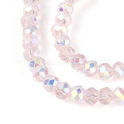 AB Color Plated Transparent Glass Rondelle Beads Strands&nbsp;EGLA-T029-2mm-10H