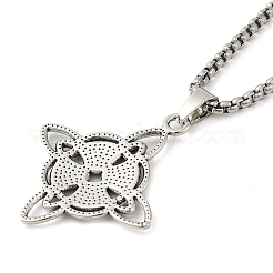 201 Stainless Steel Pendant Necklaces&nbsp;NJEW-G118-02AS