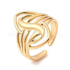 304 Stainless Steel Cuff Open Rings for Women&nbsp;RJEW-L342-14G