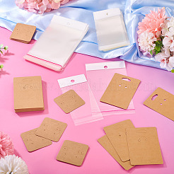 100Pcs 2 Styles Square Paper Earring Display Cards and Rectangle Keychain Display Cards&nbsp;CDIS-TA0001-49A