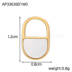 304 Stainless Steel Shell Pendants&nbsp;STAS-OY004-92G