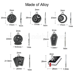 35Pcs 7 Styles Alloy Enamel Pendants&nbsp;ENAM-CJ0004-67
