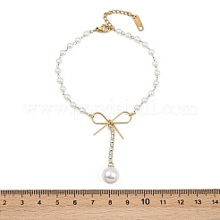 304 Stainless Steel & Crystal Rhinestone Charm Bracelets&nbsp;BJEW-G755-03G
