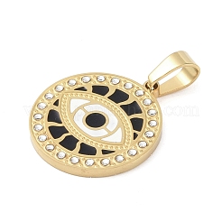 Ion Plating(IP) 304 Stainless Steel Enamel Rhinestone Pendants&nbsp;STAS-Q325-03F-G