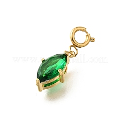 Horse Eye 304 Stainless Steel Rhinestone Pendant Decorations&nbsp;STAS-H202-16G