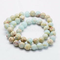 Synthetic Aqua Terra Jasper Beads Strands&nbsp;G-K257-03-8mm-1