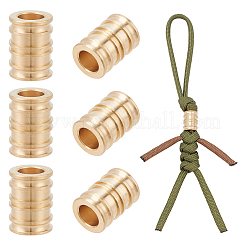 6Pcs Antique Style Groove Column Shape Brass Beads&nbsp;FIND-NB0005-34G