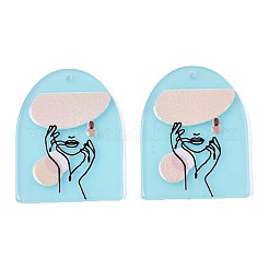 Translucent Cellulose Acetate(Resin) Pendants&nbsp;KY-T040-39