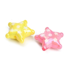 UV Plating Embossed Opaque Acrylic Beads&nbsp;AC-CBAEEF4-02