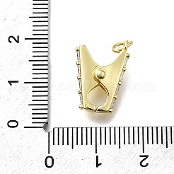 Brass Micro Pave Cubic Zirconia Pendants&nbsp;KK-K400-35G-01