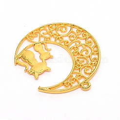 Alloy Open Back Bezel Pendants&nbsp;PALLOY-WH0087-22