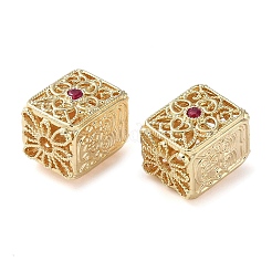 Rack Plating Brass with Cubic Zirconia Beads&nbsp;KK-M269-18G