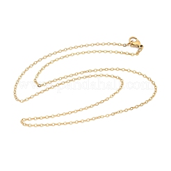 Ion Plating(IP) Trendy Unisex 304 Stainless Steel Cable Chain Necklaces&nbsp;NJEW-M047-02