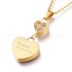 304 Stainless Steel Pendant Necklaces&nbsp;NJEW-I240-11B