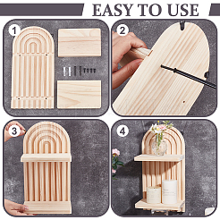 Wood Wall-mounted Holder&nbsp;AJEW-WH0709-095