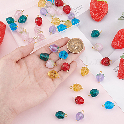 42Pcs 7 Styles Glass Pendants&nbsp;PALLOY-AR00019