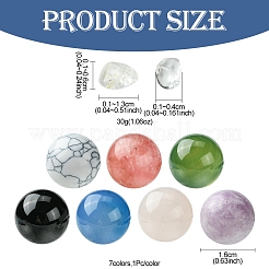 Natural & Synthetic Gemstone Healing Round Ornaments&nbsp;AJEW-FS0001-13A