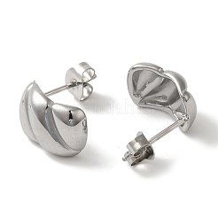 304 Stainless Steel Rectangle Stud Earrings for Wome&nbsp;EJEW-S237-03