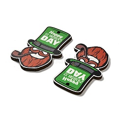 St. Patrick's Day Themes Printed Wood Pendants&nbsp;WOOD-V002-02A