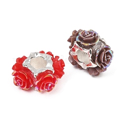 Opaque Resin European Beads&nbsp;RESI-F075-01