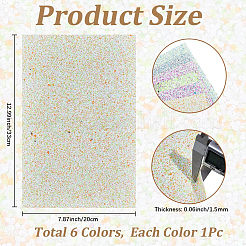 6Pcs 6 Colors PVC & Imitation Leather Fabrics&nbsp;DIY-CL0001-31