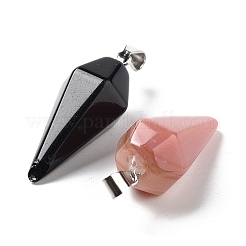 Natural & Synthetic Mixed Gemstone Pointed Pendants&nbsp;G-P520-06P