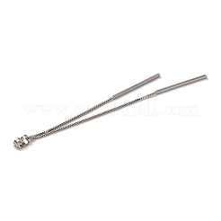 Brass Box Chain Ear Nuts&nbsp;KK-G510-04P