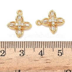 Brass Micro Pave Cubic Zirconia Pendants&nbsp;KK-A281-12A-G