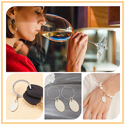 DIY Oval Wine Glass Charm Tags Making Kit&nbsp;DIY-SC0018-60