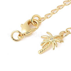 Brass Micro Pave Clear Cubic Zirconia Chain Extender&nbsp;KK-B148-10G-02