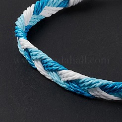 3Pcs 3 Style Natural Shell & Glass Braided Bead Bracelets Set&nbsp;BJEW-B065-07B