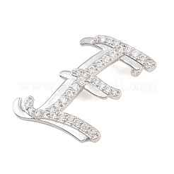 Brass Micro Pave Clear Cubic Zirconia Pendants&nbsp;CU-CBA8481-01P-E