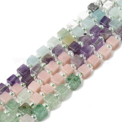 Natural Green Strawberry Quartz & Pink Opal & Southern Jade & Flower Amazonite & Amethyst & Howlite Beads Strands&nbsp;G-H333-03L