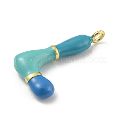 Brass Enamel Pendants&nbsp;KK-E093-03G-L