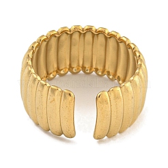 304 Stainless Steel Open Cuff Ring for Women&nbsp;X-RJEW-U014-05G
