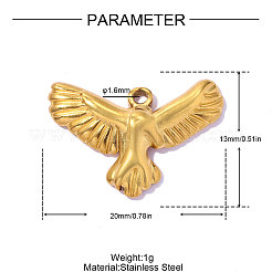 304 Stainless Steel Pendants&nbsp;STAS-OY019-44G
