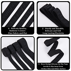 9 Yards 4 Styles Flat Non-slip Transparent Silicone Polyester Elastic Band&nbsp;OCOR-GF0004-20