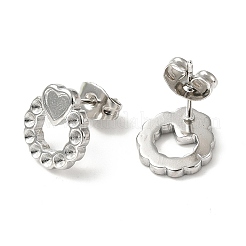 Non-Tarnish 304 Stainless Steel Stud Earring Findings&nbsp;STAS-E180-01P