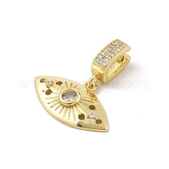 Brass Micro Pave Cubic Zirconia Pendants&nbsp;KK-U047-14G