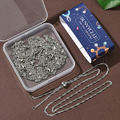 10Pcs 304 Stainless Steel Singapore Chain Necklace Making&nbsp;AJEW-SC0004-01