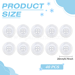 40Pcs 4-Hole Shell Buttons&nbsp;BUTT-ME0001-23