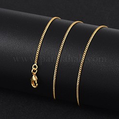 Long-Lasting Plated Brass Curb Chain Necklaces&nbsp;NJEW-K112-07G-NF