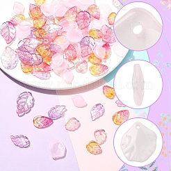 105Pcs 7 Styles Transparent Spray Painted Glass Pendants&nbsp;GLAA-YW0005-89