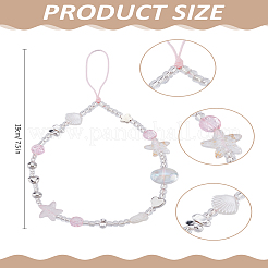 1Pc Acrylic Glass Beads Mobile Chain&nbsp;AJEW-LP0004-74