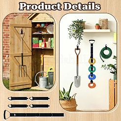 Nylon Adjustable Extension Cord Holder Organizer with Triangle Clips&nbsp;AJEW-WH0696-782
